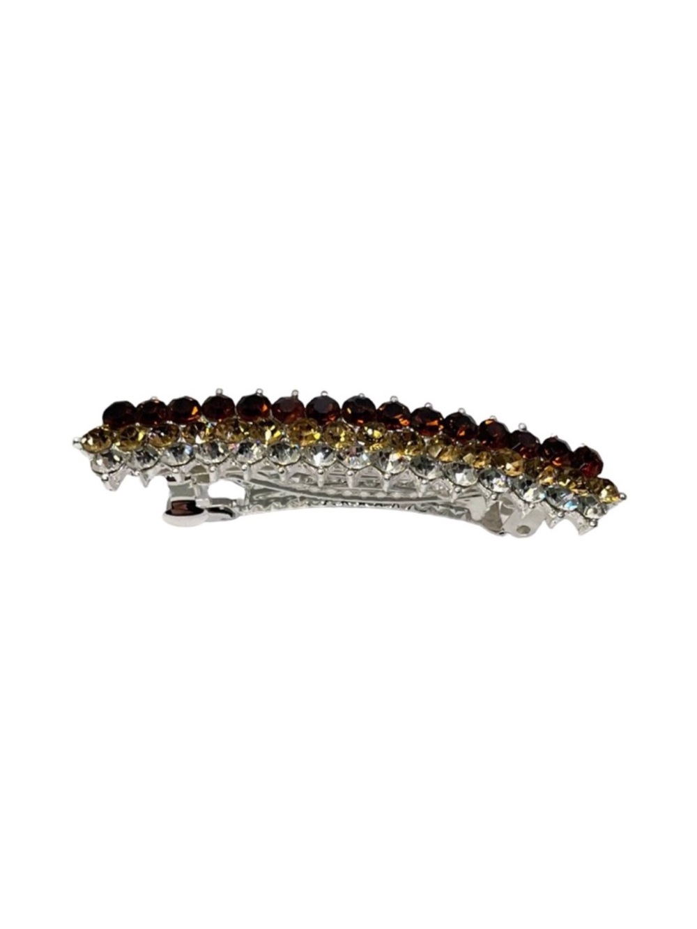 Rhinestone Ombre Barrette Hair Clip - Brown to Amber FINAL PRICE DROP